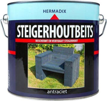 Steigerhoutbeits Antraciet 2,5 liter, Ophalen of Verzenden, Nieuw