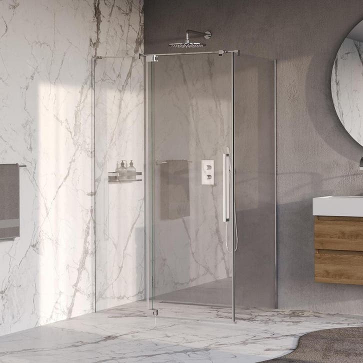 Brauer Stellar - Douchecabine met Draaideur - Helder Glas -, Doe-het-zelf en Verbouw, Sanitair, Ophalen of Verzenden