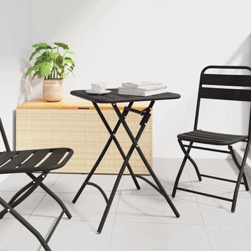 vidaXL Bistrotafel Antraciet 55 x 55 x 72,5 cm Poedercoating, Verzenden, Nieuw, Metaal