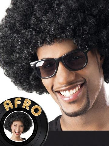 Zwarte afropruik | Discopruik, Verzenden, Nieuw