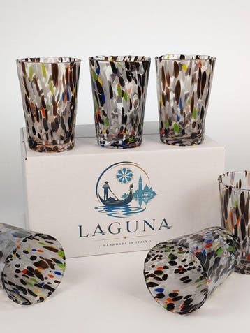 Secoloventesimo - Drinkservies (6) - LAGUNA - Glas - 6 Goti