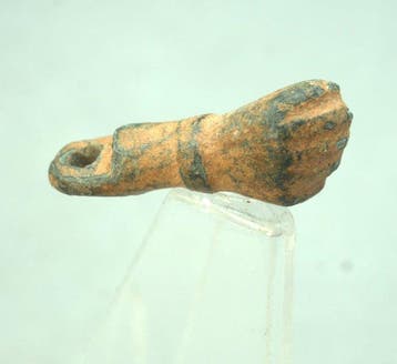 Ancient Roman Bronze Mano fica (fig hand) protective amulet