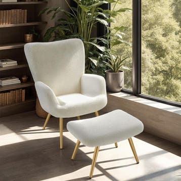 Fauteuil Hygge gestoffeerd, ergonomisch, draagkracht 150 kg, Verzenden, Nieuw