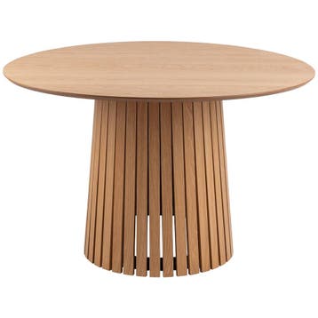 De Rebellenclub Boden Eetkamertafel - Ø120 - Eiken -, Japandi, Eikenhout, Ophalen of Verzenden, Zo goed als nieuw