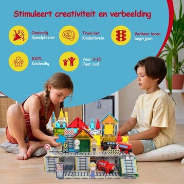 Magnetic Tiles - Treinen - Speelgoed - Magnetische Tegels -, Verzenden, Zo goed als nieuw