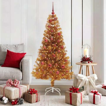 vidaXL Kerstboom Goud 150 cm PET, Verzenden, Nieuw