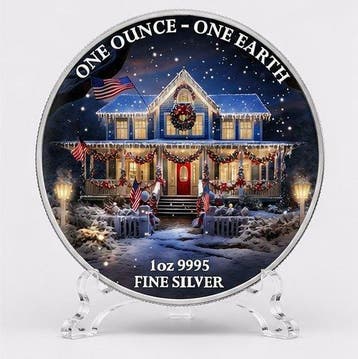 Fiji. 1 Dollar 2022 “Earth – American House Christmas