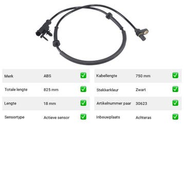 ABS-sensor Achteras Smart Forfour 1.1 (2004-2006), Verzenden, Nieuw, Smart