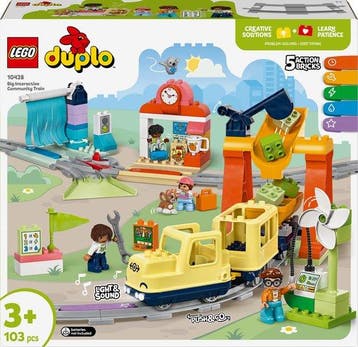 LEGO DUPLO - Stad Grote interactieve buurttrein set - 10428, Verzenden, Nieuw
