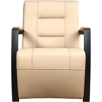 Leren fauteuil Magnificent - Toledo Mastic (taupe/bruin), Huis en Inrichting, Nieuw, Ophalen of Verzenden, 50 tot 75 cm, Industrieel, Modern