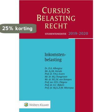 Cursus Belastingrecht 2019-2020 9789013153316, Verzenden, Gelezen