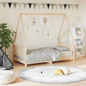 vidaXL Kinderbedframe 80x160 cm massief grenenhout, Verzenden, Nieuw