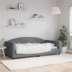 vidaXL Slaapbank 100x190 cm stof donkergrijs, 100 cm, Eenpersoons, Verzenden, Nieuw