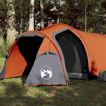 vidaXL Tunneltent 3-persoons waterdicht oranje, Verzenden, Nieuw, Tot en met 2