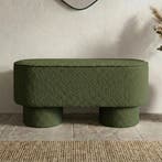 *WOONWINKEL* Halbankje Teddy Groen, Huis en Inrichting, Banken | Voetenbanken en Poefen, Verzenden, Nieuw, Stof