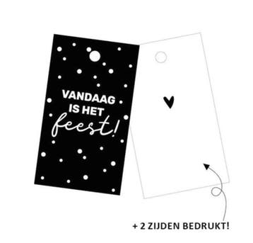 10x Cadeaulabel  Vandaag is het feest (Per 10 Stuks), Ophalen of Verzenden, Nieuw