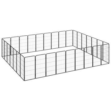 vidaXL Hondenkennel 32 panelen 50 x 100 cm gepoedercoat, Verzenden, Nieuw