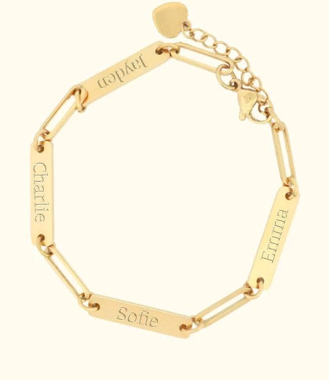 Armbandjes met naam, Sieraden, Tassen en Uiterlijk, Armbanden, Nieuw, Met bedels of kralen, Met edelsteen, Met strass, Staal, Verzenden