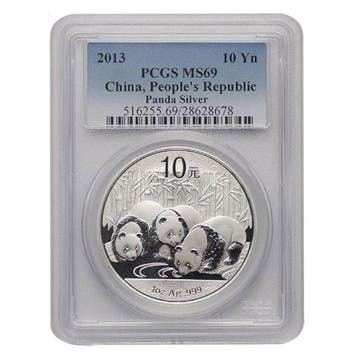 China. 10 Yuan 2013 1 oz ¥10 CNY Chinese Silver Panda Coin, Postzegels en Munten
