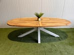 Schitterende nieuwe Lifestyle Bradford tuintafel – 220 x 120, Tuin en Terras, Nieuw, Ovaal, Teakhout