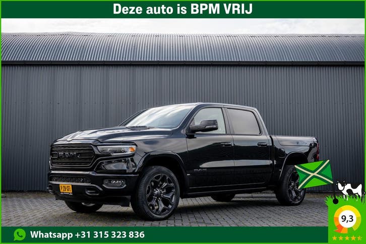 Dodge Ram 1500 1500 LIMITED 5.7L V8 | 1e Eigenaar | Head up, Auto's, Dodge, Lease, Automaat, Zwart, Zwart, Leder, Euro 6, Gebruikt