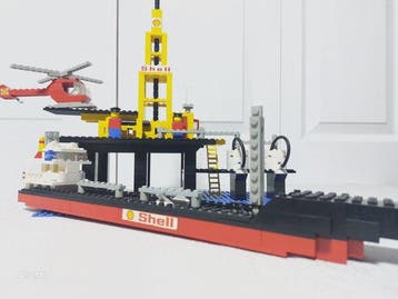 Lego Set - 373 - Classic Town, Legoland - Shell boorplatform, Nieuw
