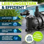 Zandfilterpomp - Zandfilter voor zwembad - 7000L/u - Zwart -, Tuin en Terras, Zwembad-toebehoren, Verzenden, Zo goed als nieuw