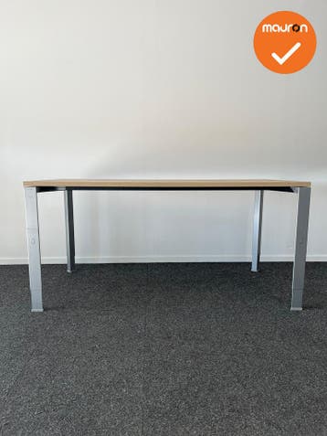 Ahrend 700 - 4 poots tafel - Zilvergrijs onderstel - 160x80c, Vergader- of Presentatieruimte, Ophalen of Verzenden, Gebruikt, Bureau