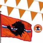 Oranje versiering buiten pakket 1x mega Holland vlag + 100.., Ophalen of Verzenden, Nieuw