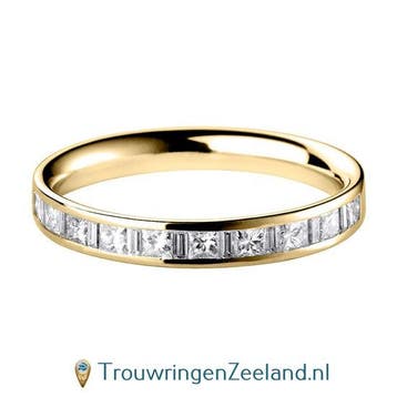 Aanschuifring in 9/18 karaat geelgoud Vlakke-vorm met 19 ..., Sieraden, Tassen en Uiterlijk, Ringen, Verzenden, Nieuw
