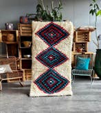 Vintage Beni Ouarain Tapijt | Marokkaans Wol Tapijt | Crème, Nieuw