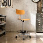 Kruk - Hout, Roestvrij staal, Italiaans industrieel ontwerp, Antiek en Kunst