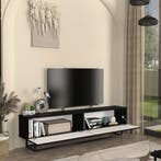 Tv-meubel Verpsboga kort frame 180x32x47 cm zwart [en.casa], Verzenden, Nieuw