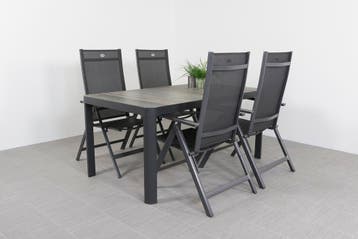 Hartman Napoli/Queens 160 cm. tuinset - 5-delig verstelbaar, Verzenden, Nieuw, Overige materialen, Tuinset