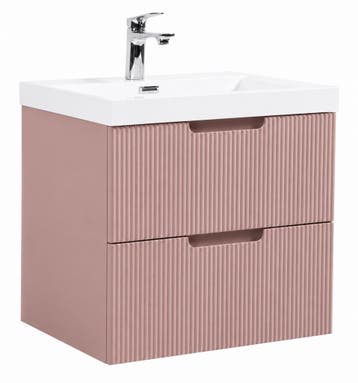 Badkamermeubel Set Thermis 60cm Roze Badmeubel, Verzenden, Nieuw, Wastafelkast