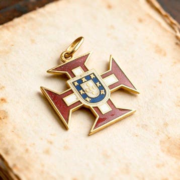 Zonder minimumprijs - Kruishanger - 19.2 kt. Geel goud -