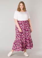 Yesta Maxi bloemenprint strokenrok Maat:, Kleding | Dames, Rokken, Verzenden, Nieuw, Overige kleuren