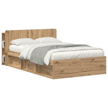 vidaXL Hoofdeinde kas Artisanaal eiken Bewerkt hout, Verzenden, Nieuw, Bruin, Hout