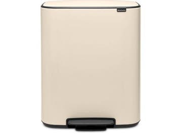 Veiling - Brabantia Bo Prullenbak - 2 x 30 liter -- Soft Bei, Gebruikt
