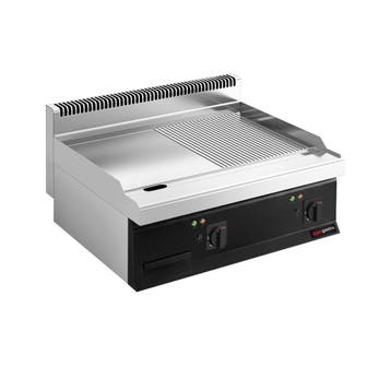 GGM Gastro | Elektrische bakplaat - 13,8kW - 1/2 glad 1/2 |, Huis en Inrichting, Keuken | Servies, Verzenden, Nieuw, Kop(pen) en/of Schotel(s)