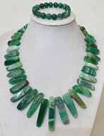 Braziliaanse Groene Agaat Natuurlijk /Gepolijst/Hoge