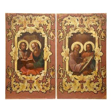 Icoon - Twee monumentale iconen van de Vier Evangelisten -