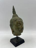 Tête de buddha en bronze ancienne - sculptuur - Thailand