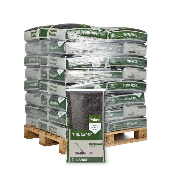Pallet Pokon Tuinaarde 60x40L (2400L), Tuin en Terras, Aarde en Mest, Ophalen of Verzenden