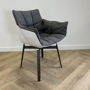 B&B Italia Husk eetkamerstoel, Designer Patricia Urquiola, Huis en Inrichting, Stoelen, Gebruikt, Zwart, Ophalen of Verzenden