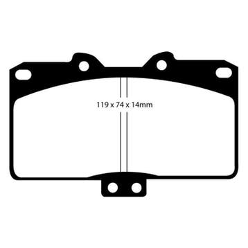 EBC 91-93 Dodge Stealth 3.0 4WD Redstuff Front Brake Pads, Ophalen of Verzenden, Nieuw