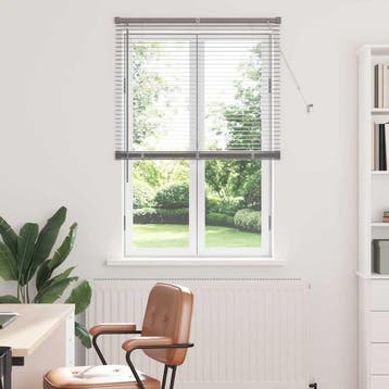 vidaXL Venetiaanse jaloezie zilver 175 x 90 cm 25 mm, Verzenden, Nieuw, Zilver