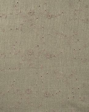 Broderie Viscose/Linnen Bloemetjes Leger Groen, Nieuw, Groen
