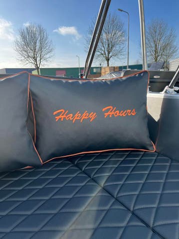 Sloep bootkussens Armsteun met RVS Bekerhouders, Verzenden, Nieuw, Interieur en Kussens