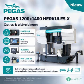 Zware dubbelkoloms bandzaagmachine PEGAS-GONDA 1200x1400 mm
